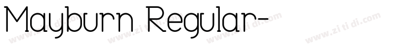 Mayburn Regular字体转换